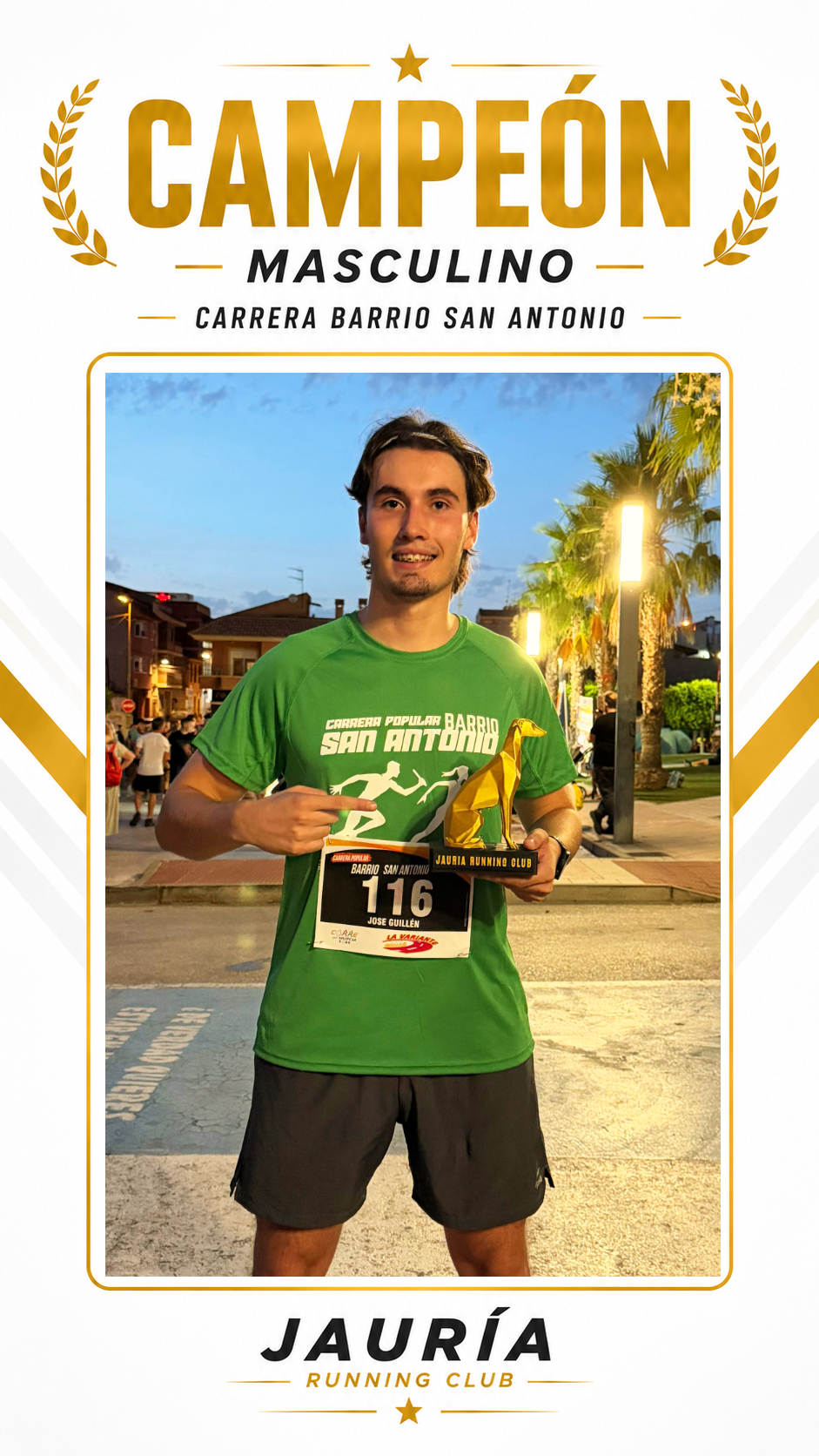 José Guillén, campeón masculino del Galgo de Oro